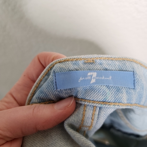 7 For All Mankind Pastel Rainbow Fringe Mini Skirt 27 - Picture 7 of 11